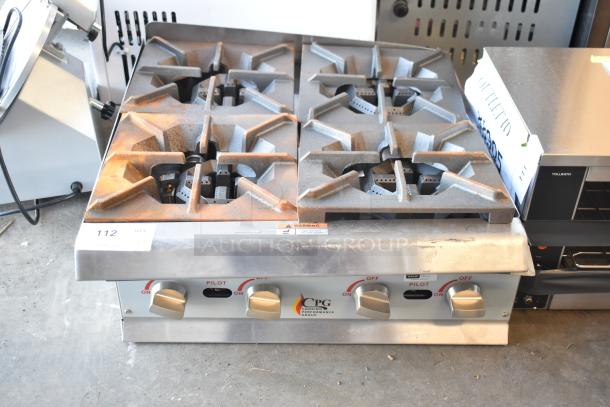 BRAND NEW 2025 Cooking Performance Group R-CPG-24-NL 4 Burner Natural Gas Range, 88,000 BTU, slight cosmetic scratches on surface.