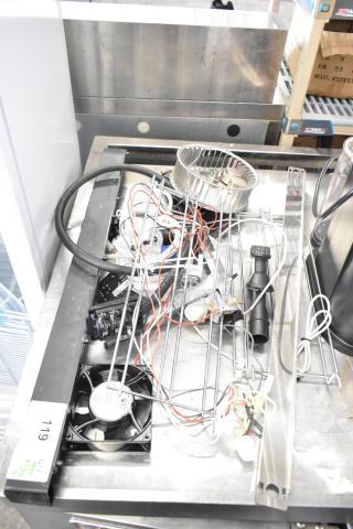 20 brand new Cadco/Unox items including ballasts and blower wheel, various wires and components, pristine condition.