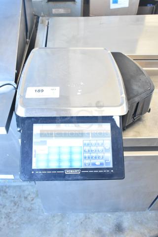 2017 Hobart HTi-7LH26 commercial countertop scale, stainless steel, touchscreen, tested and working, voltage 120/208-240.