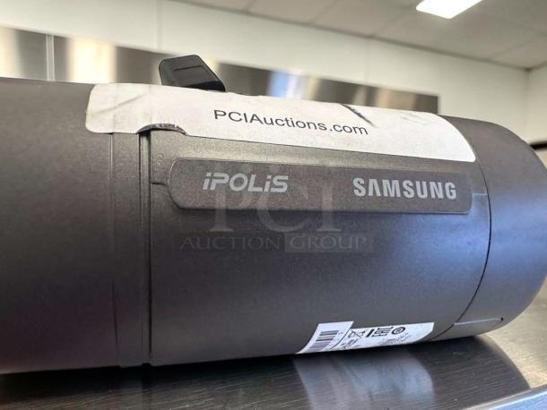 Samsung iPOLIS SNO-6084RN HD Network Bullet Security Camera, superior condition, PoE/12V/24V, fully tested, model labeling visible.