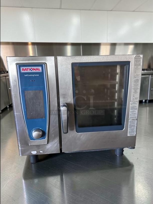 Rational SelfCookingCenter, elite condition, 6 pan capacity, digital controls, fully tested, stainless steel finish.