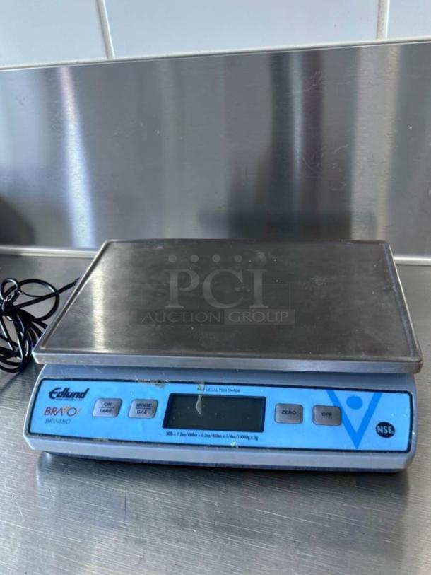 Edlund BRAVO BRV-480 commercial digital portion scale, stainless steel, NSF certified, fully operational, prime condition.