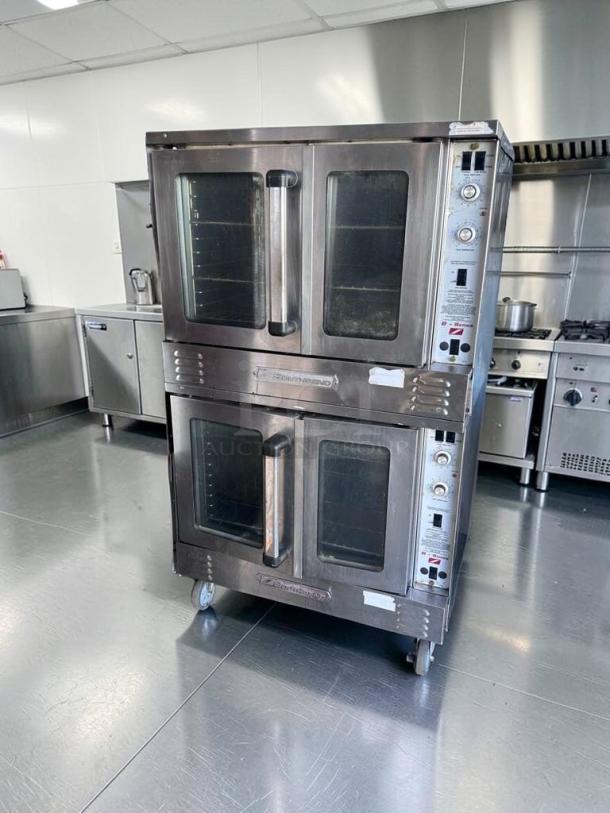 Southbend B-Series double deck convection oven, stainless steel, natural gas, fully tested, operational, excellent condition.