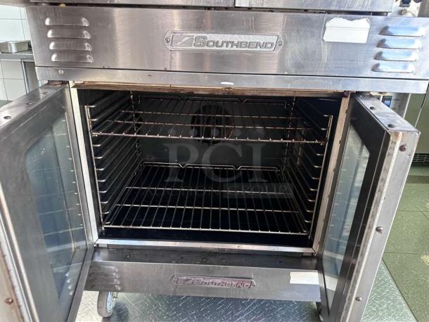 Southbend B-Series double deck commercial convection oven, natural gas, outstanding condition, fully tested.