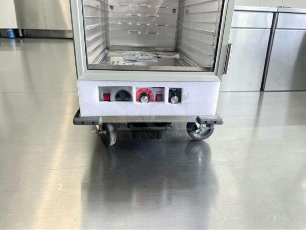 Brand new Sierra SHPI full-size commercial heater proofer cabinet; insulated glass door, 120V, UL & NSF listed.