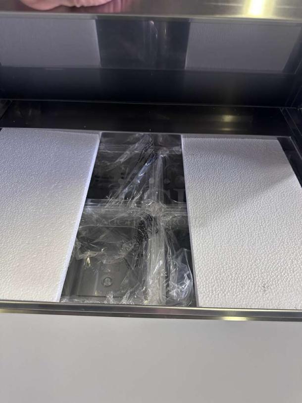 Brand new Kool-It KST-27-1 sandwich prep table fridge, 27-inch, stainless steel, R290 refrigerant, ETL & NSF listed.