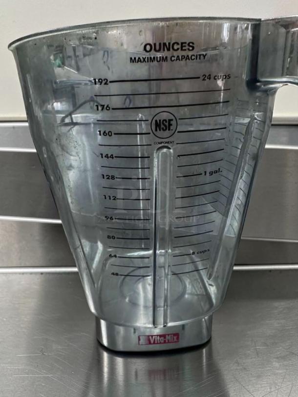 Vitamix 015896 XL 1.5 Gallon Tritan Blender Jar in exceptional condition; NSF certified; for commercial use.