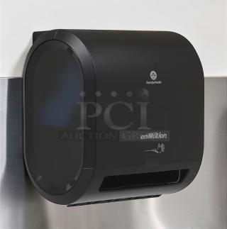 Georgia-Pacific enMotion 59498A touchless paper towel dispenser, 8-inch, motion sensor, black, wall-mount, immaculate condition.