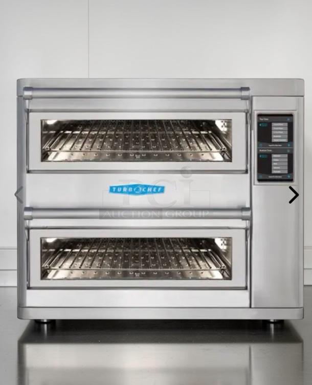 Prime Condition TurboChef HHD-9500-1 Double Batch High-Speed Convection Oven, stainless steel, commercial countertop model.