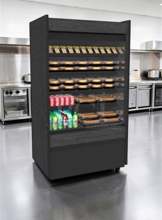 Structural Concepts Oasis B42 refrigerated self-serve display case, immaculate condition, 42-inch open merchandiser.