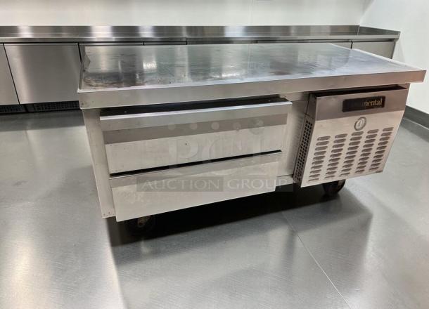 Continental D48GFN Chef Base Freezer, 48-inch, with 2 drawers, stainless steel. Excellent condition, fully tested, 115V.