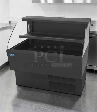 Federal Industries ELPRSS-4 refrigerated air curtain merchandiser, black, 35-inch, excellent condition, fully tested.