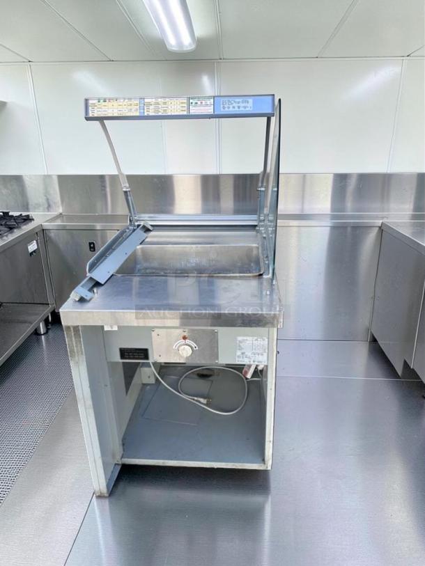 Duke SUB-HF-L25M commercial heated food table with glass sneezeguard, premium condition, fully operational, USA-made.