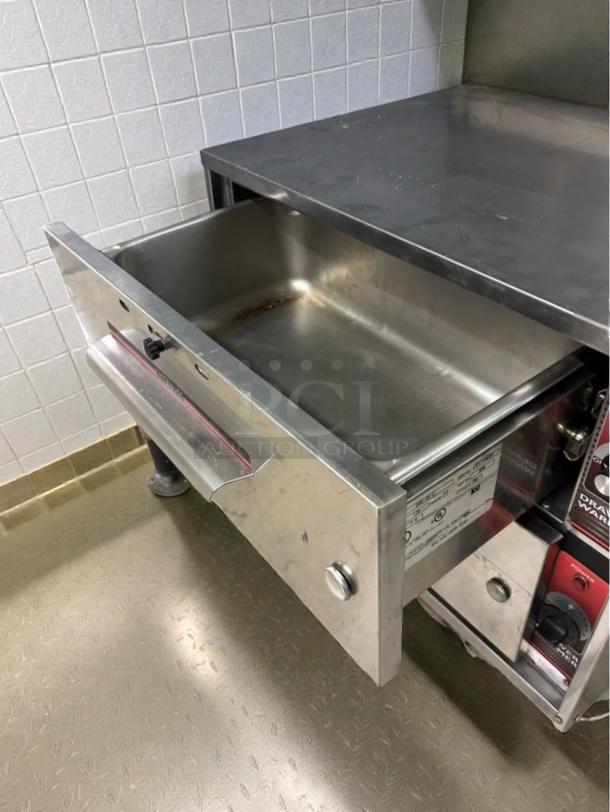 Wittco 200-2R-C commercial electric 2-drawer warmer in pristine condition, fully tested, 120V single phase, stainless steel.