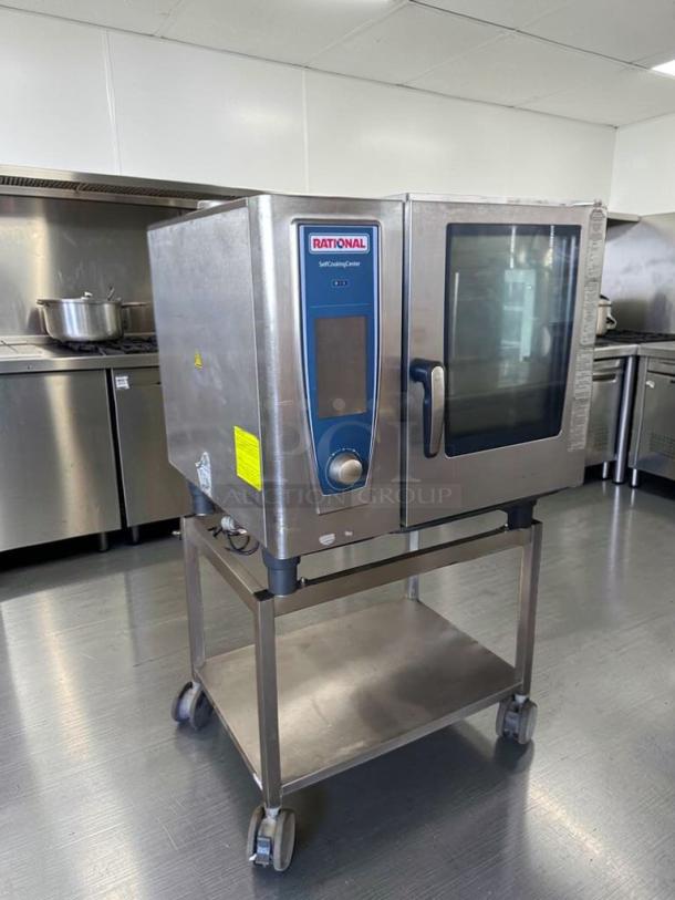 Elite Condition Rational SelfCookingCenter commercial combi oven, 6-pan capacity, digital controls, tested and operational.