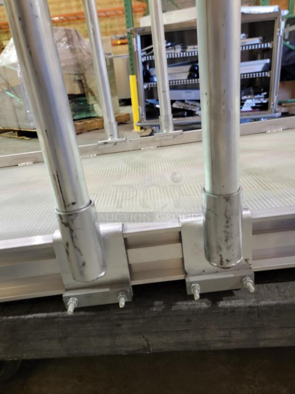 14' Alco aluminum walk ramp AWR-28-14-H with serrated surface and twin-rail system for safety and durability in loading.