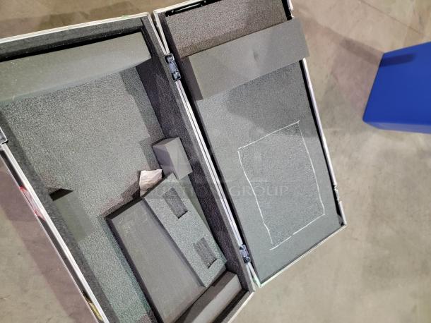 Penn-Elcom 4' heavy-duty road case, open view showing dense foam interior, perfect for high-value equipment protection.