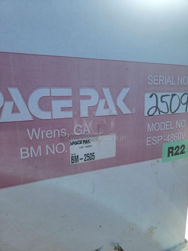 New in box SpacePak high-velocity HVAC component, model ESP-4860V, Part BM-2505. Serial 2509, R22 refrigerant.