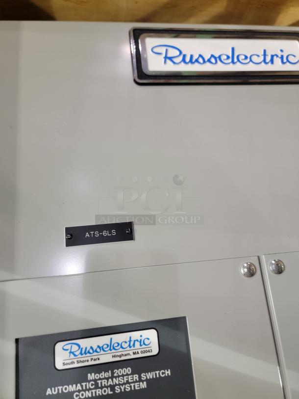 Russelectric Model 2000 Automatic Transfer Switch, brand-new, in crate. Features ATS-6LS system, pristine condition.
