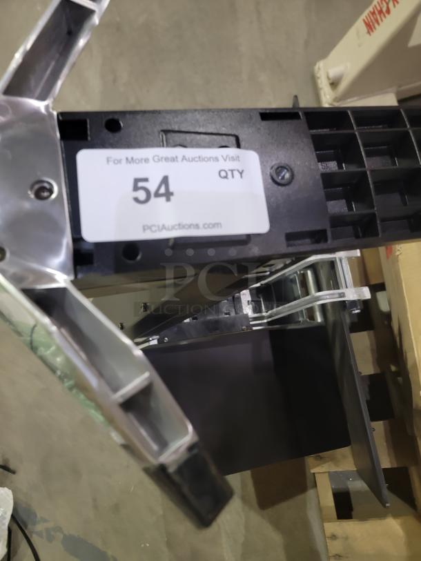 Lot of 2 Ergotron WorkFit-S single LCD mount workstations, durable sit-stand design, includes new and lightly used units.