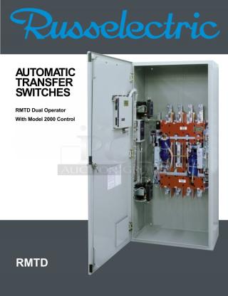 *NEW* RUSSELECTRIC MODEL 2000 AUTOMATIC TRANSFER SWITCH! This Russelectric Model 2000 ATS-6LS is a brand-new, industrial-grade power management system still secured in its original shipping crate. Engineered for high-stakes reliability, this unit features the sophisticated Model 2000 Control System, providing precise monitoring and seamless transitions between utility and emergency power sources. The interior remains in pristine condition, protected by original plastic packaging, and includes all necessary technical documentation and secure keys. With its heavy-duty construction and high-speed switching mechanism, this unit is designed to provide decades of service in environments where power continuity is non-negotiable.