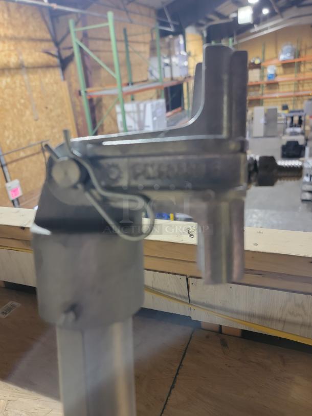 LOT of 2 Pelco PM-5089 adapters; cast aluminum mast-arm mount, adjustable tilt, heavy-duty for traffic management.