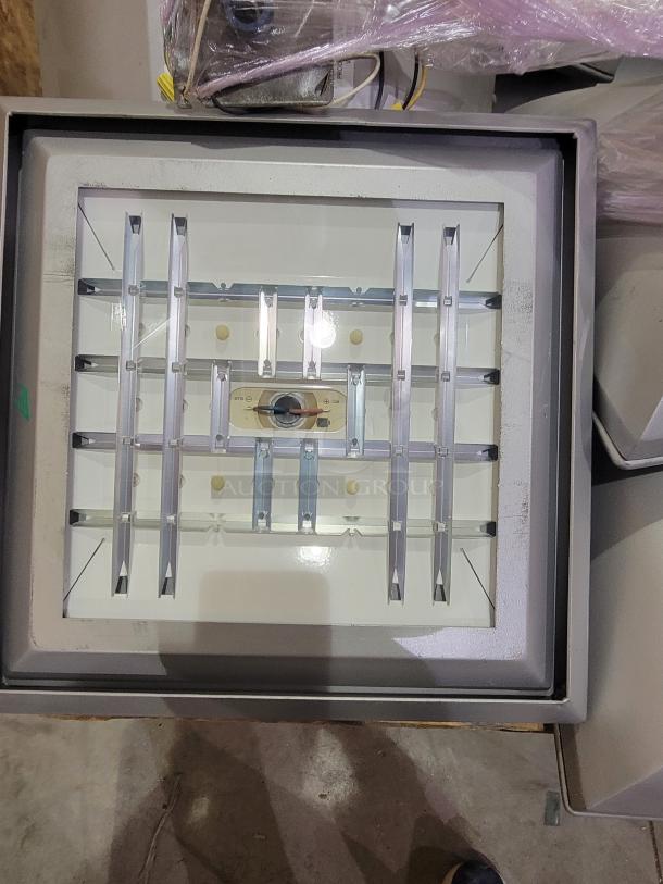 LSI Crossover XPGP LED Canopy Light, rugged design, cool white light, 120-277V, wet-location rated, 2 pallets.