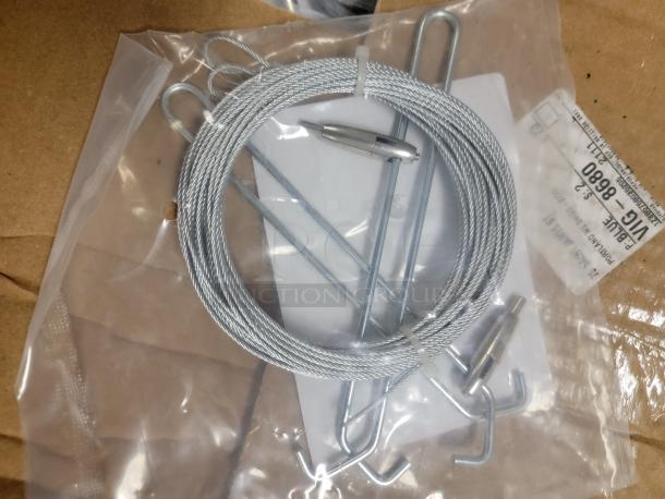 New Lithonia Lighting ZACVH aircraft cable gripper kit with 14-foot cable and "Y" hanger in sealed packaging for installations.