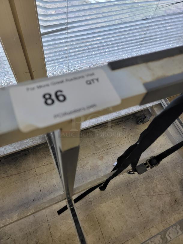 STARC Systems S1-MC Mobile Carrier, rugged aluminum frame, industrial casters, ratchet straps. Tag: "86 QTY".