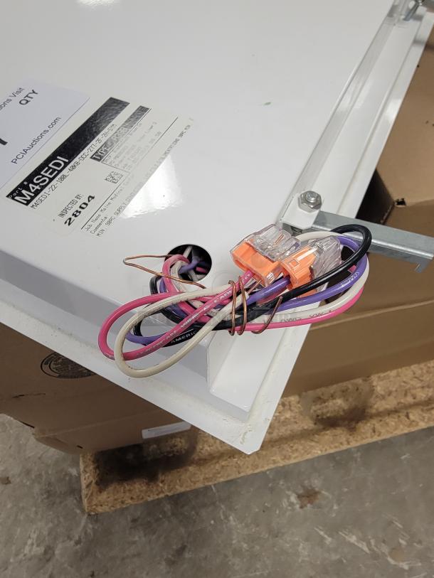 Failsafe LED recessed troffer, model M4SEDI-22, with 4800-lumen, 4000K output. Features durable white housing and advanced light distribution.