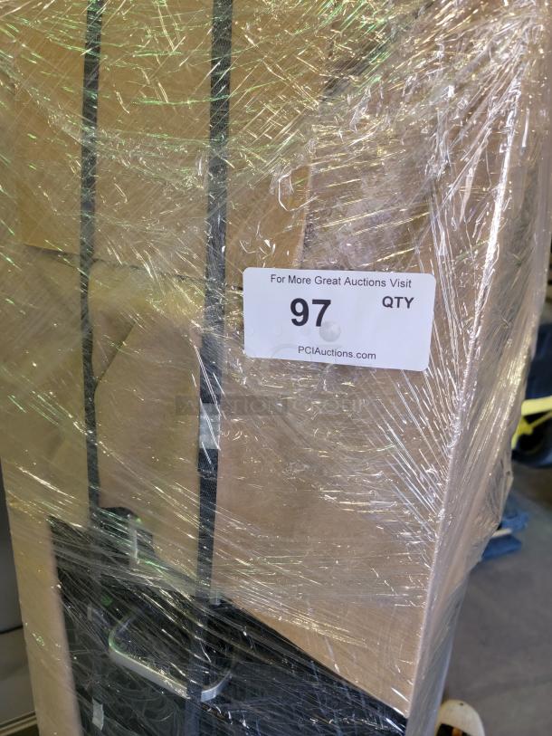 Midmark Ritter Industrial Storage Suite wrapped in plastic, includes 5-tier filing cabinet and shelving unit. Tag number 97 visible.