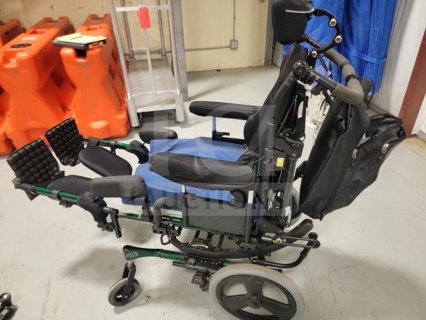 Premium Quickie IRIS Tilt-in-Space Wheelchair, excellent condition, JAY backrest, pressure-relief cushion, elevating leg rests.