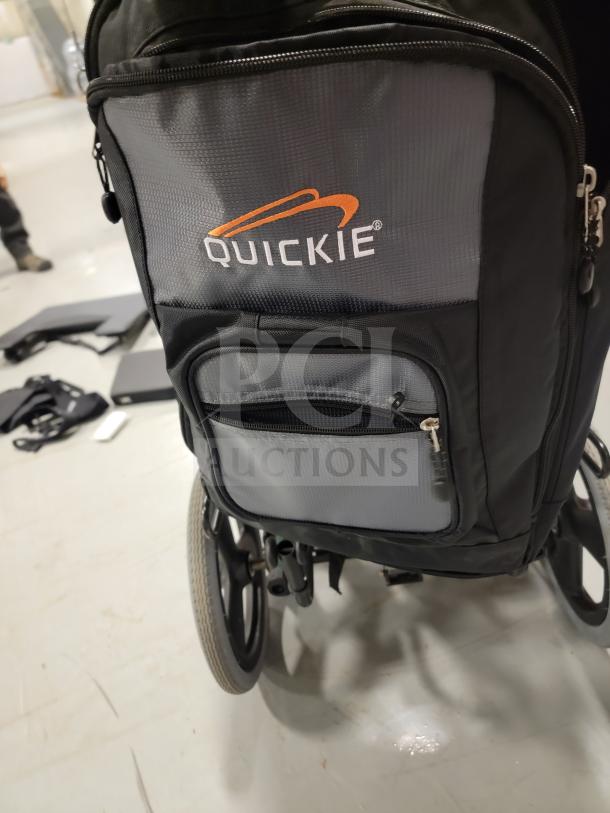 ♿ Quickie IRIS Tilt-in-Space Wheelchair with JAY backrest, pressure-relieving cushion, elevating leg rests, WC-19 approved.