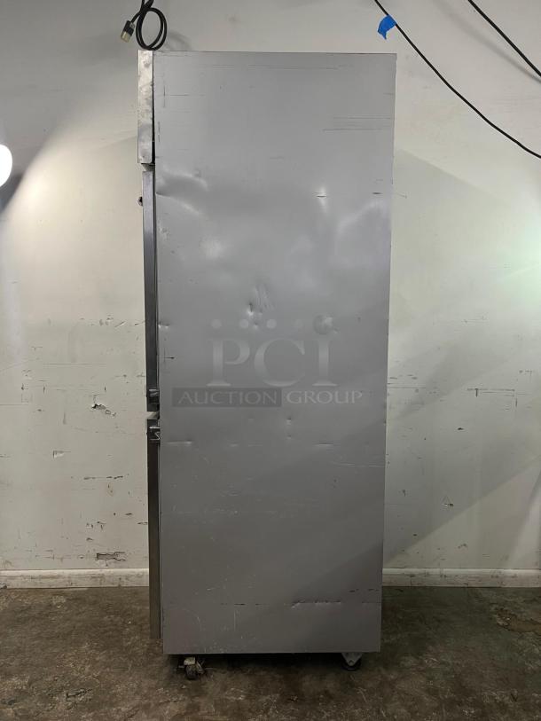 Beverage-Air HF1HC-1HS freezer, 26" reach-in, one section, two solid right hinge doors, visible wear, 115v.