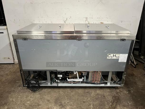 ATOSA MSF8307GR 60" double door sandwich/salad prep table, mega top, visible wiring, labeled C5H10 on the side.
