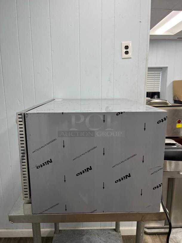 ROCKET ENCOV-38 Enhanced Convection Oven, full-size, glass door, new condition, 208/204V, protective film on sides.
