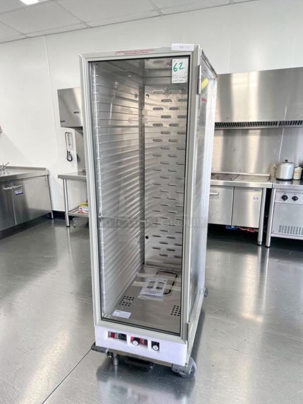 Brand new Sierra SHPI full-size commercial heater proofer cabinet with insulated glass door, 120V, UL & NSF listed.