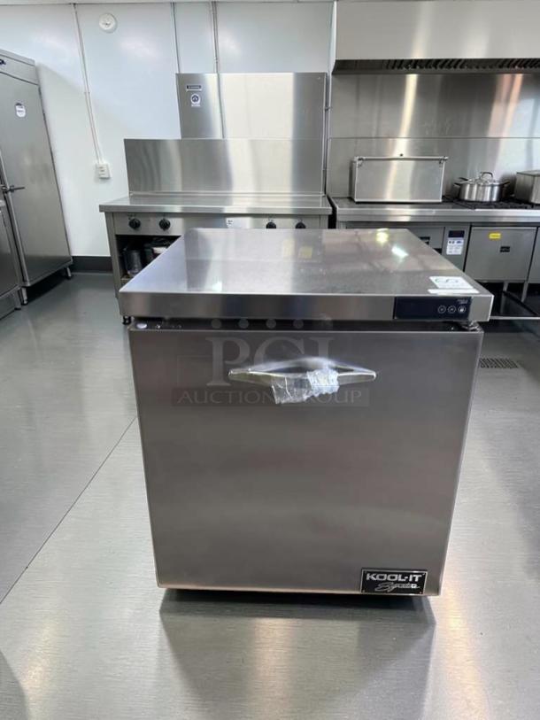 Brand new Kool-It KUCR-27-1 commercial undercounter freezer, 27.5 in, stainless steel, R290 refrigerant, ETL & NSF listed.