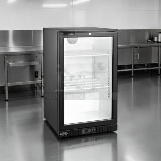 Brand new Kool-It KGM-6 countertop refrigerator, 6 Cu. Ft., hinged glass door, LED display, ETL & NSF listed.