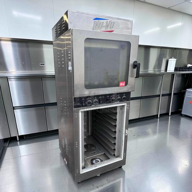 Nu-Vu OP-4/8M commercial oven and proofer combo, excellent condition, 208V, ETL & NSF listed, fully operational.