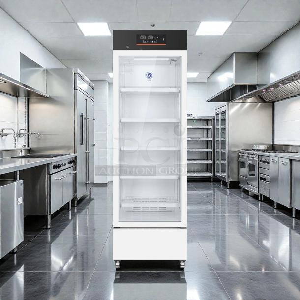 Brand new KoolMore KM-PHR-11C commercial pharmacy refrigerator, 11 Cu. Ft., UL Listed, in original box, premium condition.