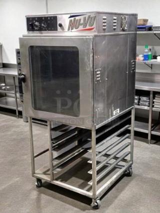 Nu-Vu RM-5T commercial electric oven, stainless steel, ETL listed, 208V/3 phase, in exceptional condition, fully tested.