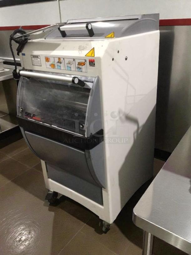 JAC KG-12FS commercial bread slicer, 115V, single phase, fully tested, refined condition, model JAC-L-SL-0216.