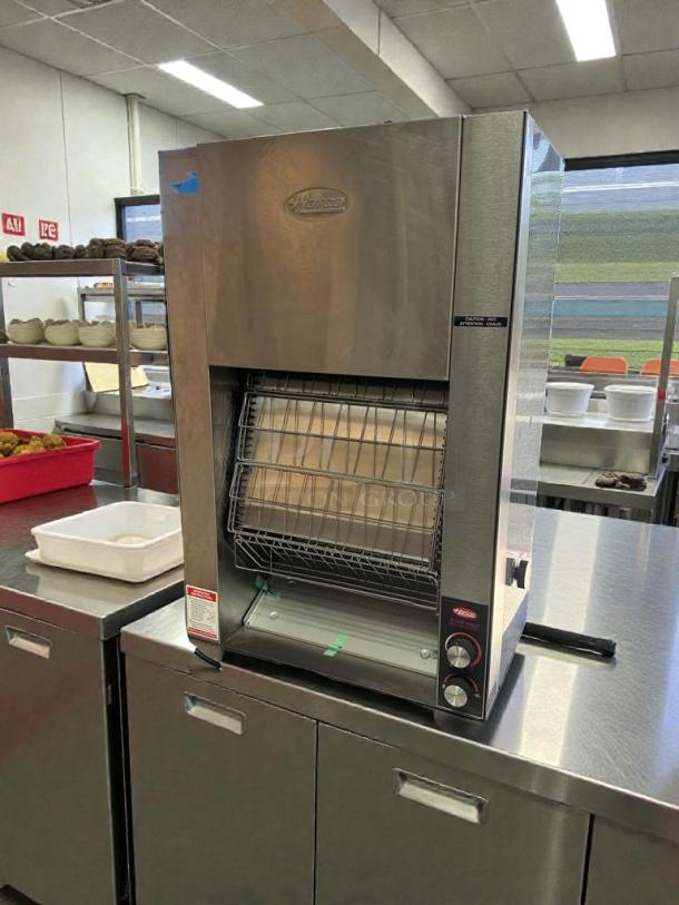 Hatco TK-100 commercial conveyor toaster, premium condition, 208V, UL & NSF listed, stainless steel, fully tested operational.