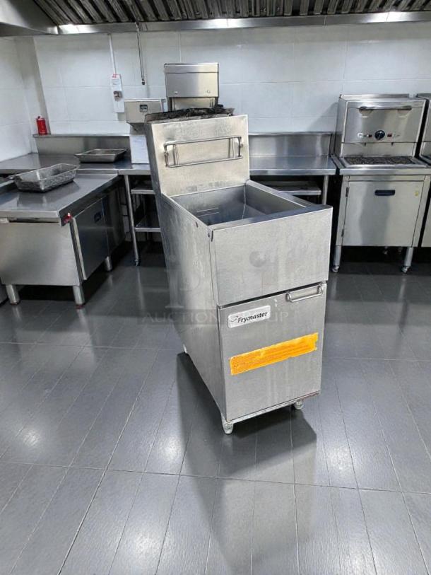 Frymaster ESG35T Natural Gas Fryer, 40 lb capacity, excellent condition, NSF & ETL listed, stainless steel finish.