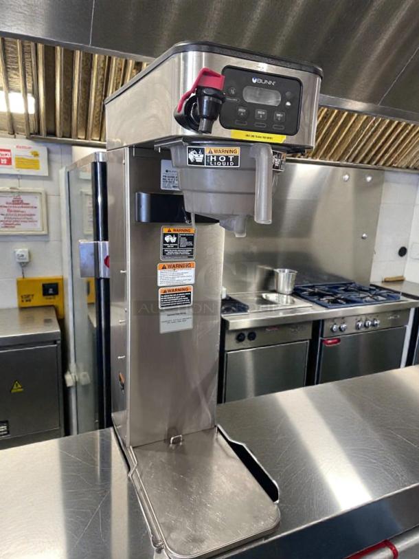 Bunn ITCB-DV 29" Commercial Coffee Brewer, digital controls, stainless steel, high-grade condition, UL listed.