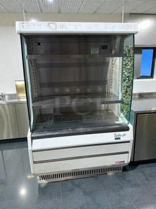 Turbo Air TOM-40MW-N open air merchandiser display refrigerator, 40", premium condition, 115V, R290, UL/NSF listed.