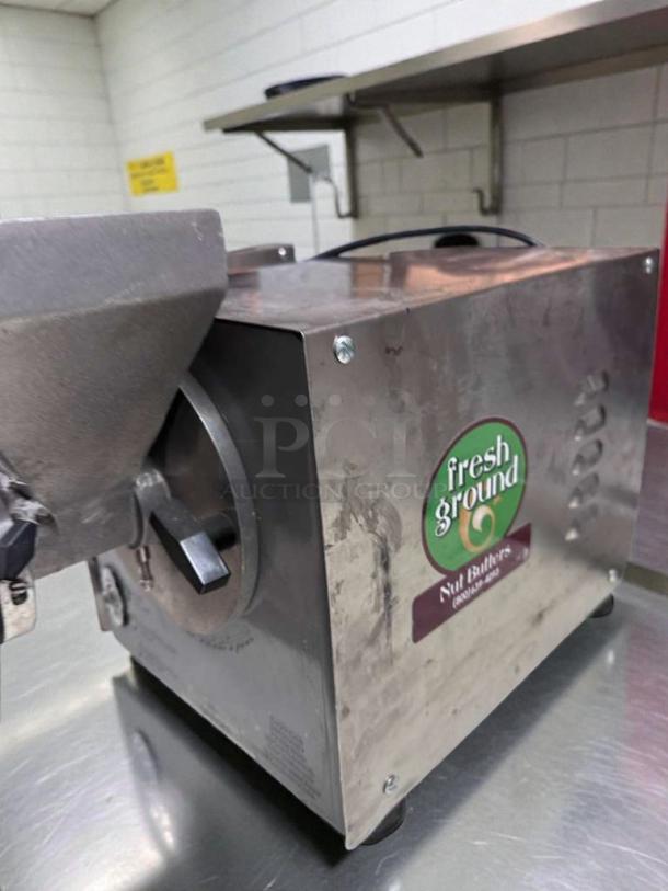 Olde Tyme PN2 commercial nut butter grinder, stainless steel, UL listed, "fresh ground" label, fully tested, excellent condition.