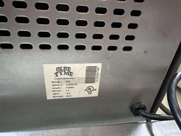 Olde Tyme PN2 nut butter grinder in outstanding condition. UL listed, model PN2, serial A15050738, tested and operational.