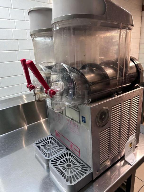 Ugolini/Cecilware dual slush dispenser, 2-bowl, NSF & UL listed, 115V, excellent condition, fully tested, model UGO-M-SLUSH-0487.